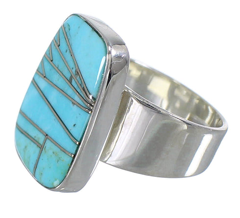 Turquoise Sterling Silver Ring Size 4-3/4 AX88246